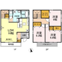 徳島駅 徒歩20分 1-2階の物件間取画像